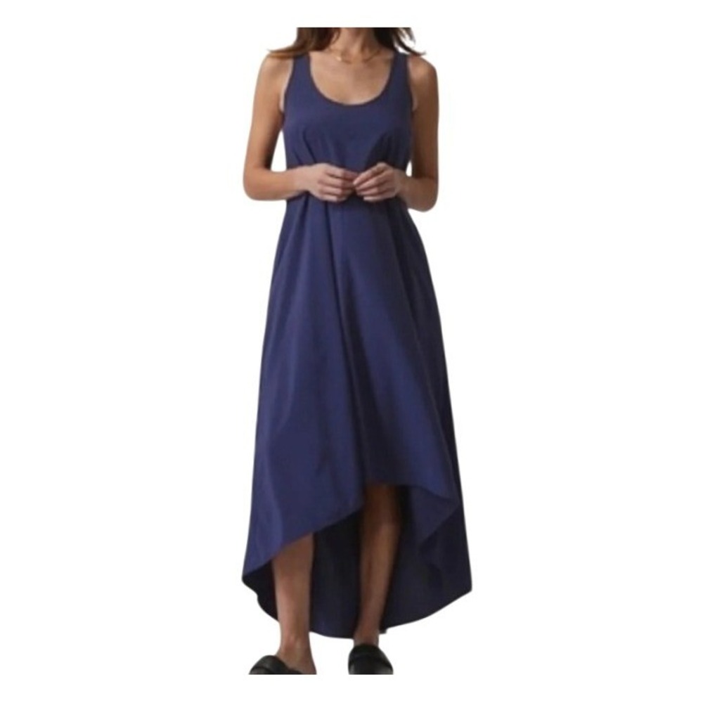 Athleta Womens XS Navy Presidio Racerback Maxi Dress with Pockets